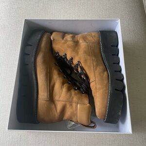 & other stories Lace Up Suede Boots from & Size 10.5 W/ 8.5 M